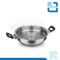 2016 Manija doble de acero inoxidable utensilios de cocina Metal Pot